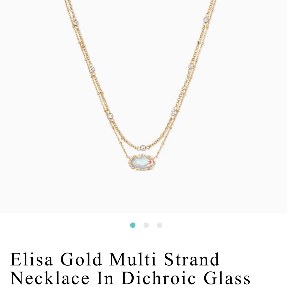 Kendra Scott Elsa Crystal Multi Strand Gold/Glass